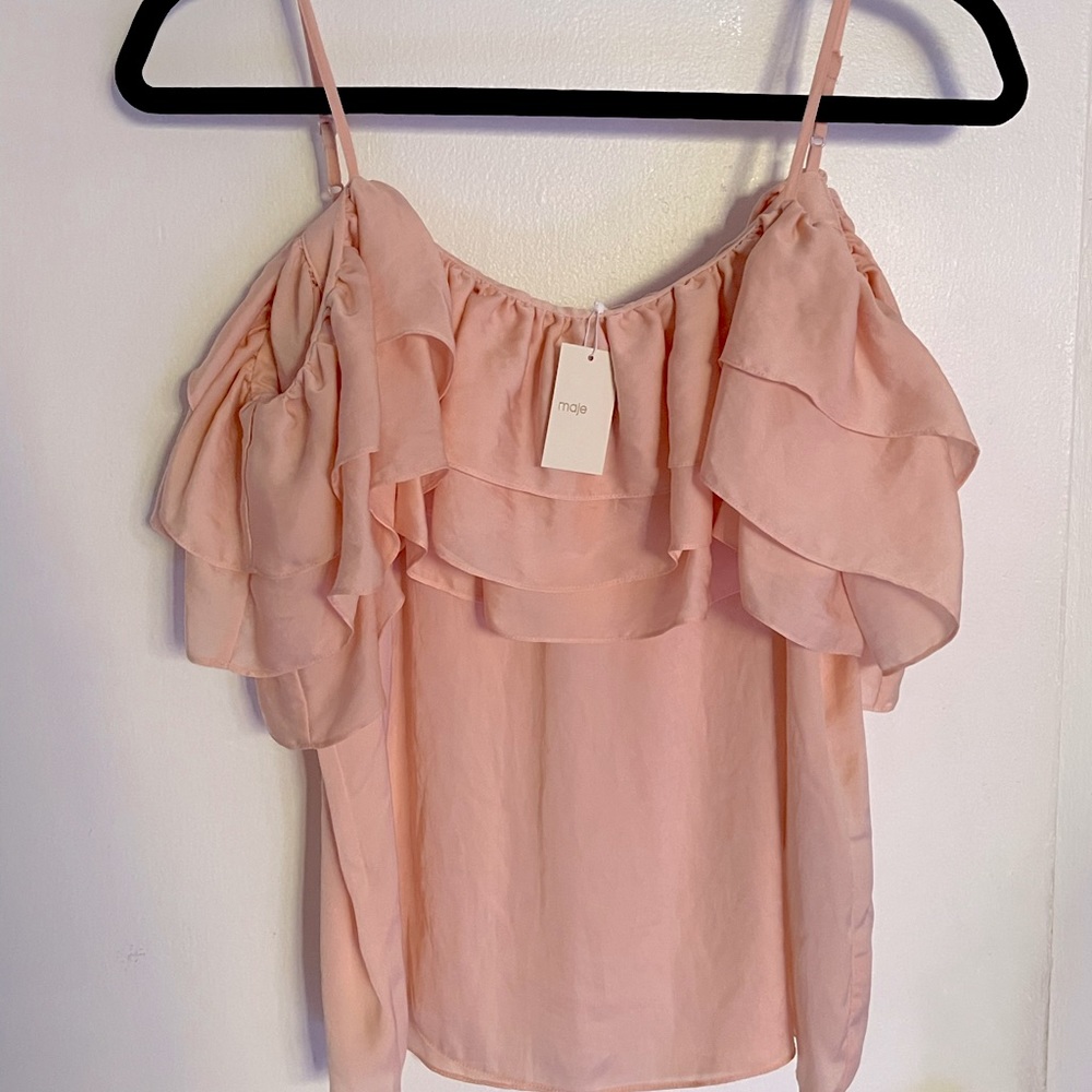 MAJE RUFFLE TOP - Picture 4 of 4